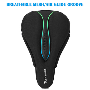 WEST BIKING Weicher Atmungsaktiver Fahrradsattel-Bezug Radsport-Sitzkissen Komfortabler Schaumstoff MTB Fahrradsattel-Bezug - Product Image 3