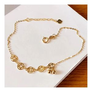 Xinfly - Juego de Joyería Clásica de Oro Puro de 18k con Brazalete de la Buena Suerte para Mujer, Regalo de Cumpleaños - Product Image 1