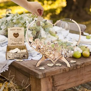 Regalos de Boda YQ para Invitados, Únicos y Divertidos, Alternativa Rústica 2023, Letrero de Libro de Madera y Acrílico - Product Image 4