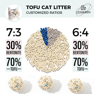 ทรายแมวเต้าหู้แบบล้างออกได้ ปราศจากฝุ่น รูปทรงลายทาง กลิ่นแอปเปิ้ล ลาเวนเดอร์ เลมอน รับผลิตแบบ OEM ODM ขายส่ง - Product Image 3