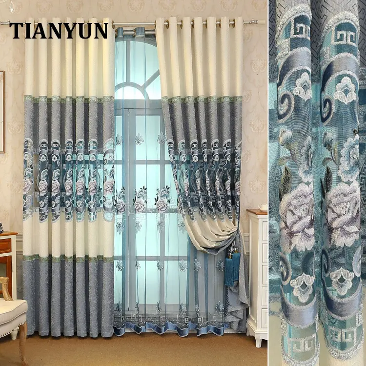 European Style Readymade Grommet Window Curtain For The Living Room Latest