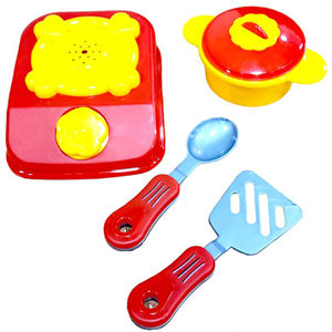 Ensemble de cuisine miniature pour enfants, jouet de cuisine en plastique, jeu d'imitation avec accessoires - Product Image 1