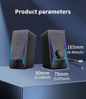 Altavoz USB 2.0 para Computadora Portátil y de Escritorio, Sonido de Alta Calidad, Altavoces USB Multimedia para PC con Luces