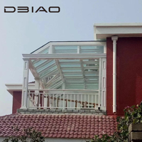 Véranda en verre sur mesure en aluminium de forme spéciale pour jardin, patio, villa, ou enclos extérieur
