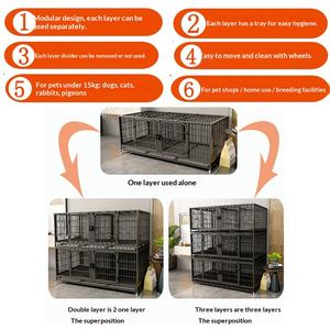 Cages d'élevage pour chats, lapins, pigeons, chiens, trois étages, grandes/extra grandes, faciles à installer, légères - Product Image 3