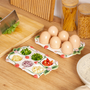 Portaspezie da cucina in <span class=keywords><strong>ceramica</strong></span> sottosmalto, da terra, multiuso, per uova e condimenti - Product Image 3