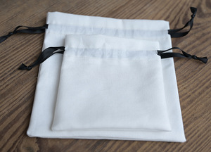 Medium-Size Custom Logo Canvas Cotton Storage Bag Rope Drawstring Heat Transfer Printing for Garments Candy <b>Biscuit</b> Jewelry - Product Image 6