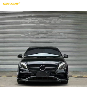 Pour mercedes-benz classe A W176 A180 A200 <span class=keywords><strong>A250</strong></span> A260 à A45 pare-chocs avant lèvre gril diffuseur corps Kit 2013-18 - Product Image 2