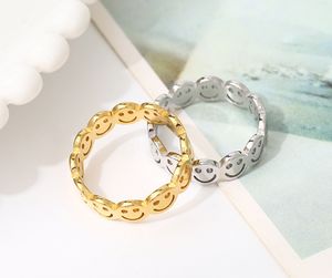 Anneau de couple pour le visage, unisexe, amitié, <span class=keywords><strong>emoji</strong></span>, acier inoxydable, plaqué or 18 carats, mariage, fiançailles, bijoux assortis, cadeau - Product Image 6