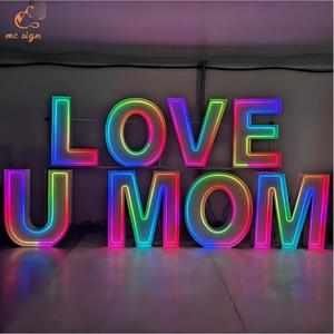 Lettres lumineuses LED personnalisées, enseignes numériques pour intérieur et extérieur, fournitures pour mariages, anniversaires, fêtes, décoration d'événements - Product Image 4