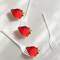 Picknick Kamperen Buitenfeest Fruit Servies Wegwerpservies CPLA Vork Din Certco Bpi Aba Gecertificeerd Bestek Aangepaste Kleur