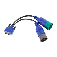 Câble de batterie de voiture Db15 mâle vers J1708 6 broches J1939 9 broches, adaptateur de diagnostic pour camion lourd, câble en Y