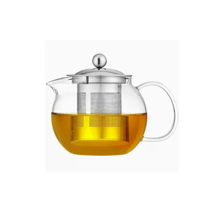 Théière en verre en forme de pomme 650ml 950ml 1300ml avec filtre en acier inoxydable résistant à la chaleur pour la préparation du thé - Product Image 4