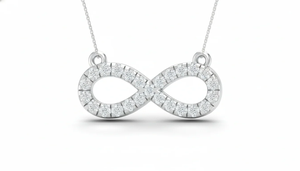 Collier infini classique serti de diamants, diamants naturels pour femmes, bijoux fins élégants pour un usage quotidien et pour offrir en cadeau - Product Image 4