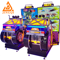 BIGFOOT Simulateur de course d'arcade de luxe à double écran, avec siège de conduite à mouvement pour véhicules tout-terrain, jeux à monnayeur