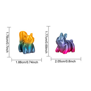 Figurines d'animaux imprimées en 3D 2026 : Adorables mini-dinosaures et chauves-souris colorés pour la décoration intérieure - Product Image 5