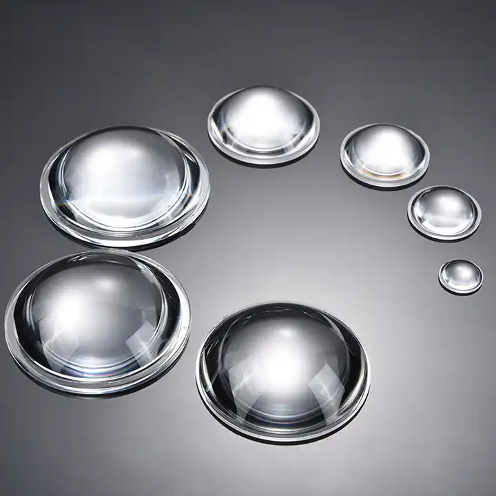 Lentille Optique Verre LED 97% Transmission - Diamètres 30-66mm