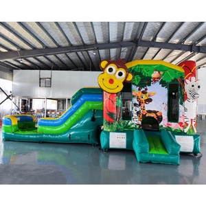 Nouveau château gonflable écologique à thème de dessin animé avec toboggan, parc d'attractions gonflable, toboggan sec pour enfants, modèle <span class=keywords><strong>2023</strong></span>, fête en plein air - Product Image 2