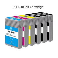 Kartrid Pigmen Penuh Kompatibel untuk Printer ImagePrograf TA-20/TA-30 PFI-030 Kapasitas 130ml Hitam/Magenta/Kuning/Cyan
