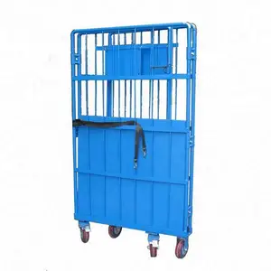 Good Price Load 500 Kg Warehouse Folding Rolling Cargo Transport Metal Pallet Cage Roll Container With Wheels
