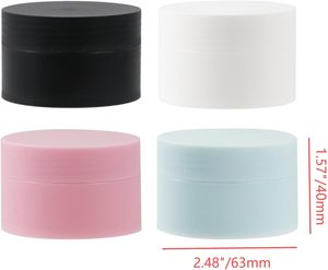 Pots en plastique PP ronds vides pour crème cosmétique pour le visage, 3 ml à 100 ml, blanc/noir/bleu/rose, avec logo personnalisé pour les soins personnels - Product Image 5