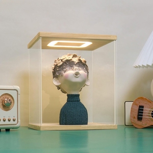 Acrylic hiển thị trường hợp với ánh sáng dẫn cho 400% <span class=keywords><strong>Pop</strong></span> Mart lắp ráp rõ ràng Acrylic hiển thị trường hợp đứng chống bụi bảo vệ Showcase - Product Image 2