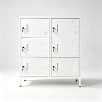 Armoire de rangement métallique à 6 portes avec compartiments verrouillables, casier en acier pour employés, pour bureau, usine