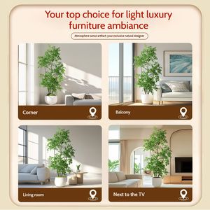 Grandi piante artificiali di decorazione per la casa da 150cm simulazione realistica di plastica verde albero artificiale in vaso piccole piante finte - Product Image 3