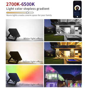 Intelligente Flutlichter 30W 50W Außen wasserdicht RGBCW WiFi Sprach steuerung Reflektor Design LED Flutlicht - Product Image 3