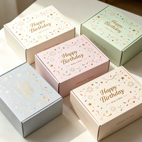 Boîte d'expédition en carton ondulé personnalisée avec logo pour coffret cadeau, idéale pour les commandes en gros, échantillons gratuits, crème orange, anniversaire