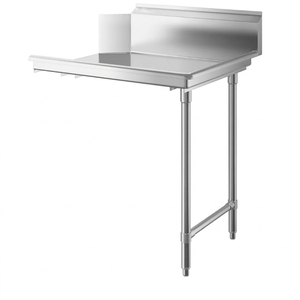 Table de travail commerciale en acier inoxydable avec évier intégré, égouttoir et protection anti-éclaboussures, pieds robustes - Product Image 2