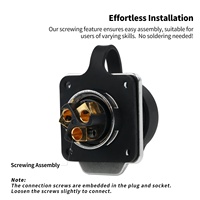 Cnlinko LP20 Connecteur industriel semi-métallique IP68 circulaire 2-12 broches à montage inversé avec bride, étanche aux fuites, stock original pour l'automatisation