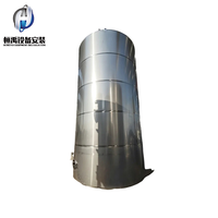Réservoir de stockage d'eau pure en acier inoxydable, polissage miroir sanitaire, 3000L, réservoir de stockage pour l'industrie cosmétique