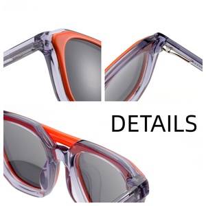 Gafas de sol con clip magnético y logotipo personalizado, gafas de sol polarizadas de acetato de alta calidad, monturas ópticas de moda, gafas de sol magnéticas con clip - Product Image 4