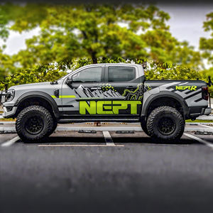 Autocollants de <span class=keywords><strong>voiture</strong></span> en vinyle personnalisés pour Ford Raptor F-150 Pickup Truck, décalcomanies, bandes de course, graphiques, décoration de carrosserie imperméable - Product Image 6