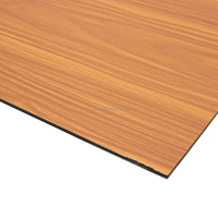 Panneau composite en aluminium à grain de bois moderne, panneau décoratif en métal à placage de bois réaliste 3D, imperméable et ignifuge pour centre commercial