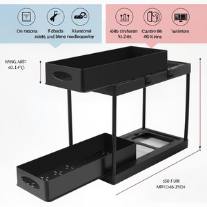 Sturdy & Durable Plastic Bathroom Rack Organizer <b>Shelf</b> for Sink Hot Sales for Kitchen Islands & Carts - Product Image 6