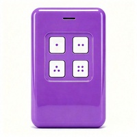 Control Remoto para Puerta de Garaje de 4 Canales, 433.92MHz, Código Variable, Plástico, Impermeable, con Alcance de 30m