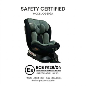 Seggiolino <span class=keywords><strong>Auto</strong></span> per Bambini ECER129 I-Size <span class=keywords><strong>con</strong></span> <span class=keywords><strong>ISOFIX</strong></span> e Gamba di Supporto, Rotazione a 360 Gradi per Gruppi d'Età 0-1-2-3, Peso Massimo 36kg - Product Image 1