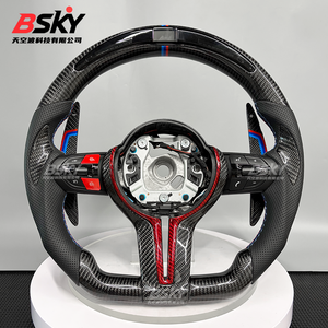 Volante Sportivo in Fibra di Carbonio con LED per <span class=keywords><strong>BMW</strong></span> <span class=keywords><strong>Serie</strong></span> E e F: F10 M5, <span class=keywords><strong>F20</strong></span>, F30 M3, F80 M4, F82 M2, F87, F90, F11, F13, E60, E90, E92 - Product Image 1