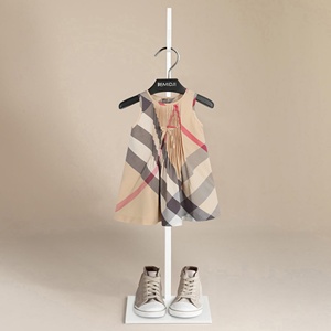 <span class=keywords><strong>Abito</strong></span> Estivo da Principessa per Bambine, Collo Tondo, Linea ad A, Lunghezza al Ginocchio, in Cotone Traspirante, <span class=keywords><strong>Elegante</strong></span> e Alla Moda, Servizio ODM - Product Image 1