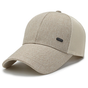 Men's Breathable Baseball Cap Khaki Black Dark Gray Light Gray Cotton <b>Summer</b> Sun <b>Hat</b> For Adults Outdoor Shade Protection - Product Image 5