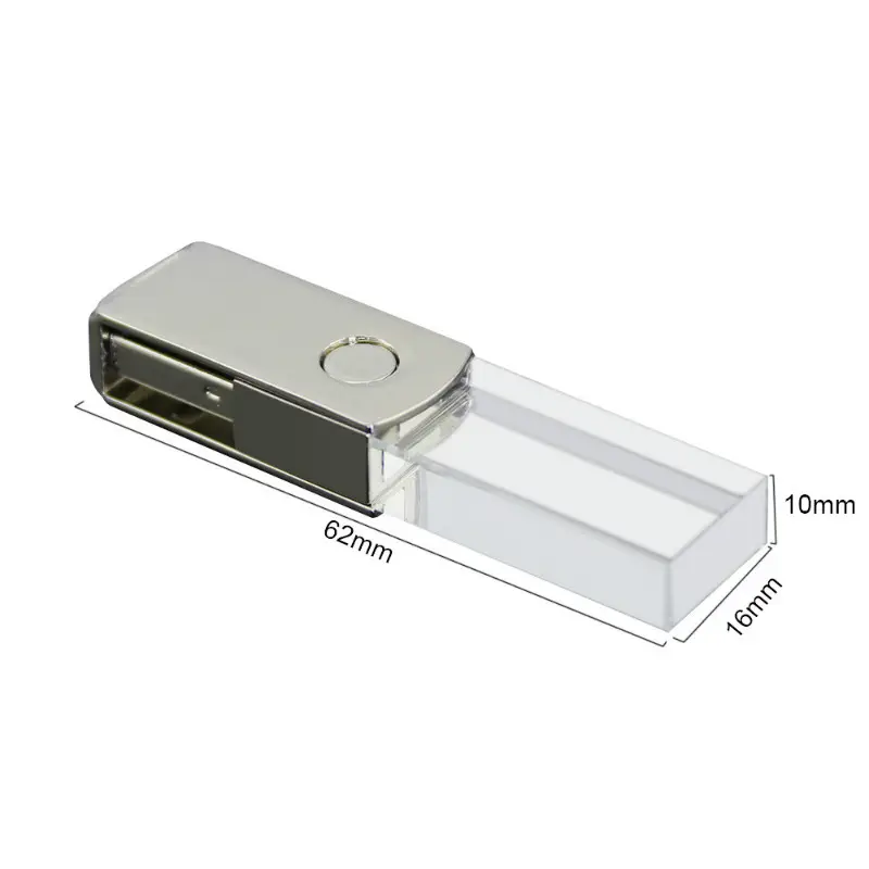 Bastão de memória de vidro para fotografia, rotação corporativa, presentes 2.0 3.0, usb pen drive, pingente de cristal 4gb 8gb 16gb