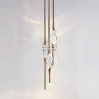 Lustre en cristal créatif post-moderne, éclairage pour salon, salle à manger, lampes suspendues, lustre en cristal