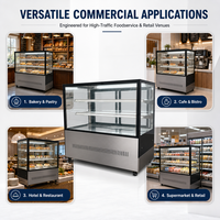 Vitrine réfrigérée sur mesure pour desserts, intégrée aux comptoirs de traiteur 35.6-46.4 ° F
