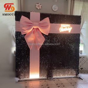 SMOOTH Hot Sale Wedding Backdrop Decorations Shiny Sign Background <b>Walls</b> Shimmer <b>Sequin</b> <b>Wall</b> <b>Panel</b> for Party Events - Product Image 3