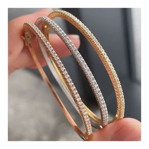 Xinfly - Brazalete de Joyería Fina de Oro de 18K Personalizable, Brazalete de Diamantes Naturales de 0.55ct de Una Sola Hilera, Brazaletes Modernos para Mujer - Product Image 2