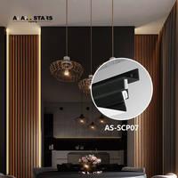 Profil de plafond tendu, nouveau design mural, grand plafond tendu noir et blanc, bande lumineuse LED encastrée dissimulée, profil en aluminium
