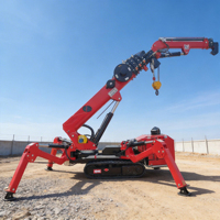 Grue araignée télescopique hydraulique diesel/électrique RST L-602 4t 8t 10t avec moteur Yanmar, économie d'énergie, portée de 20 m pour la construction