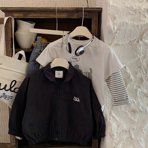 Vente en gros 2025 Automne Mode Lettre <span class=keywords><strong>Noir</strong></span> Enfants Veste Manteau pour Garçons - Product Image 5